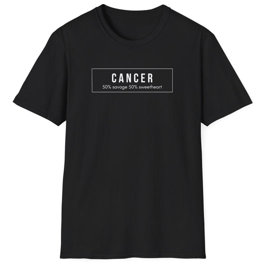 Cancer “50% Savage, 50% Sweetheart” T-Shirt