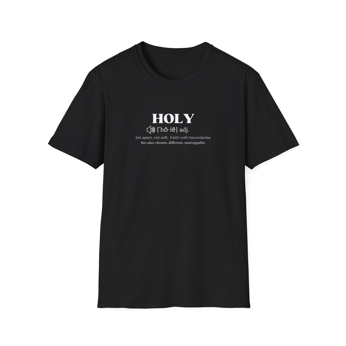 HOLY. T-Shirt | Minimalist Christian Tee for Women & Men | Faith-Based Graphic Shirt | Spiritual Apparel | Bold Jesus Statement Shirt | Gift for Friends | Trendy Christian Streetwear | Everyday...