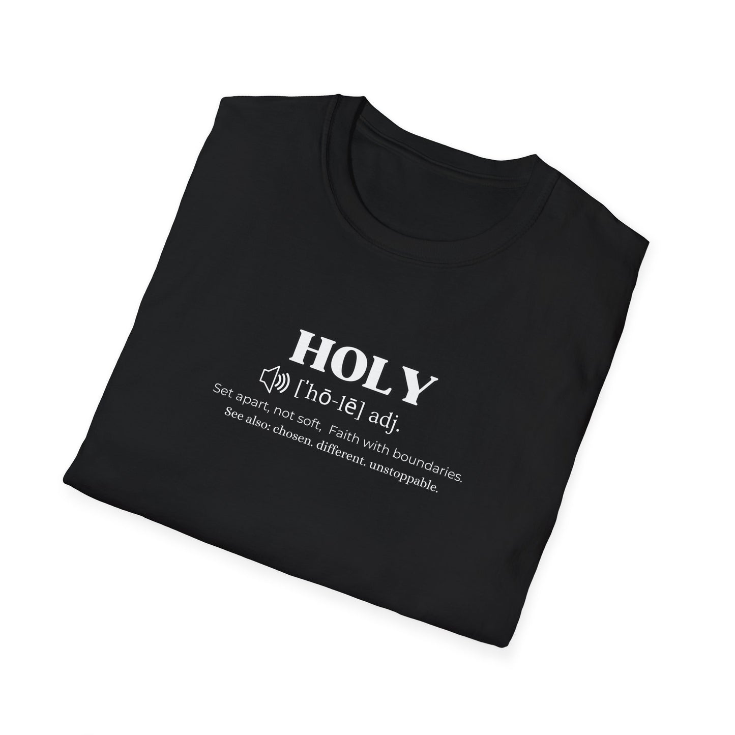 HOLY. T-Shirt | Minimalist Christian Tee for Women & Men | Faith-Based Graphic Shirt | Spiritual Apparel | Bold Jesus Statement Shirt | Gift for Friends | Trendy Christian Streetwear | Everyday...
