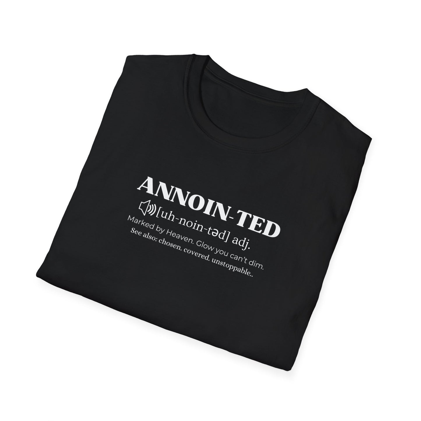 ANNOINTED. T-Shirt | Bold Christian Graphic Tee for Women & Men | Minimalist Faith Shirt | Spiritual Apparel | Unisex Jesus Tee | Gift for Friends | Trendy Christian Streetwear | Everyday Comfort